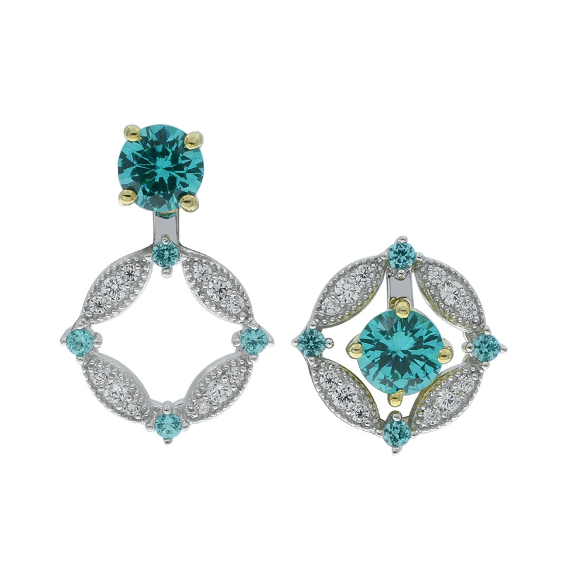 beautiful silver paraiba earrings for ladies