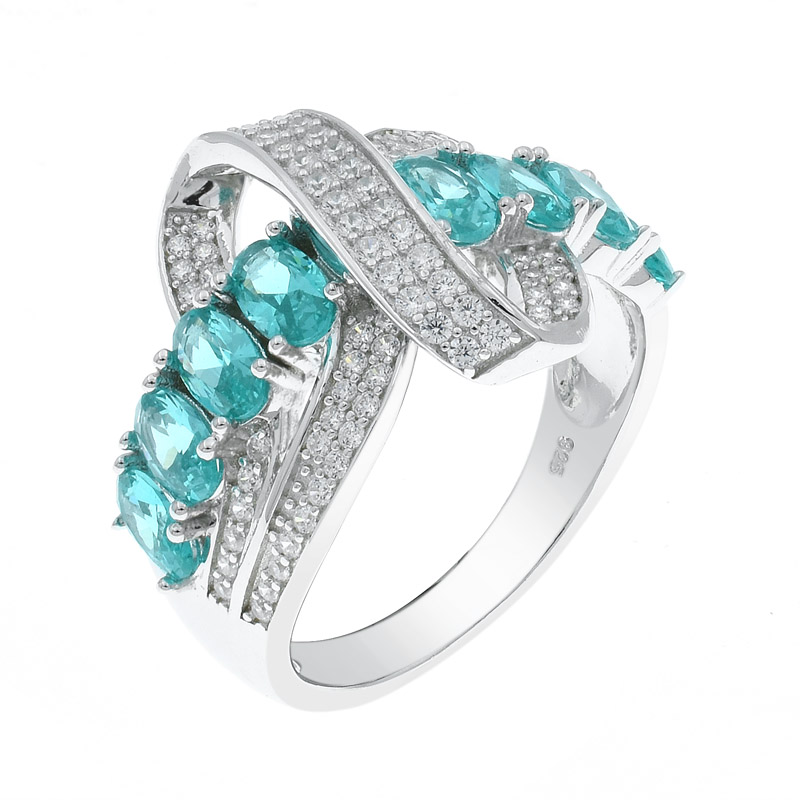 wonderful paraiba intricate ring for ladies