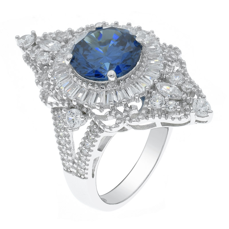 Women elegant Ring With Neon Apatite