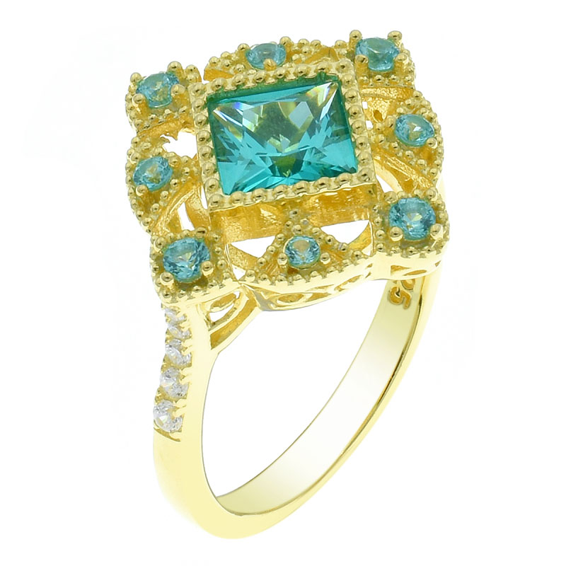 Wholesale Women Paraiba Jewelry Ring