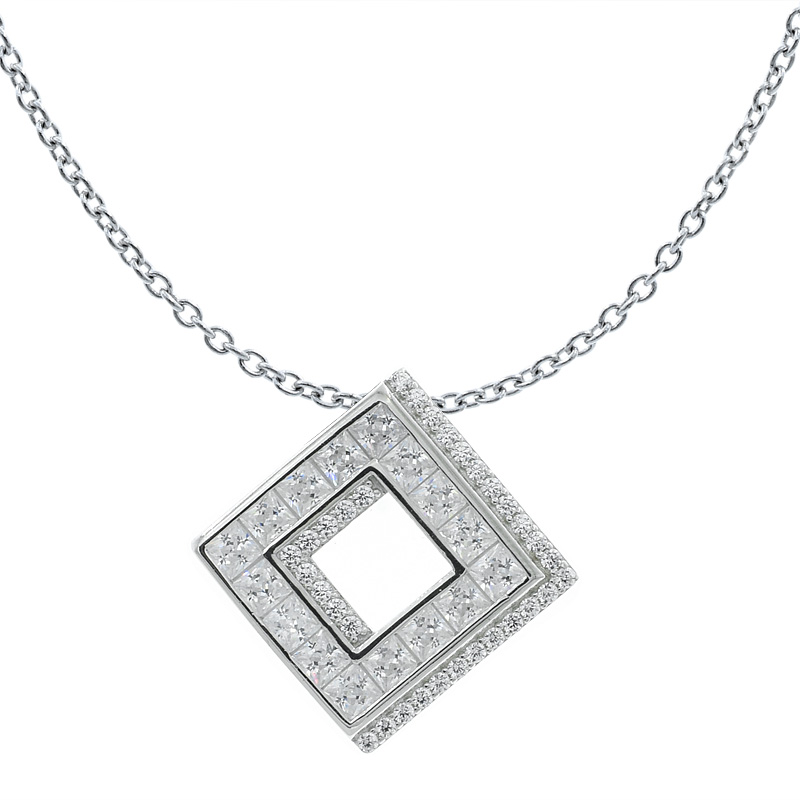 Women Open Square Jewelry Pendant