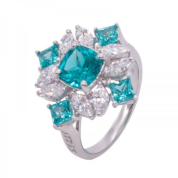anello in argento sterling 925 speciale paraiba yag 