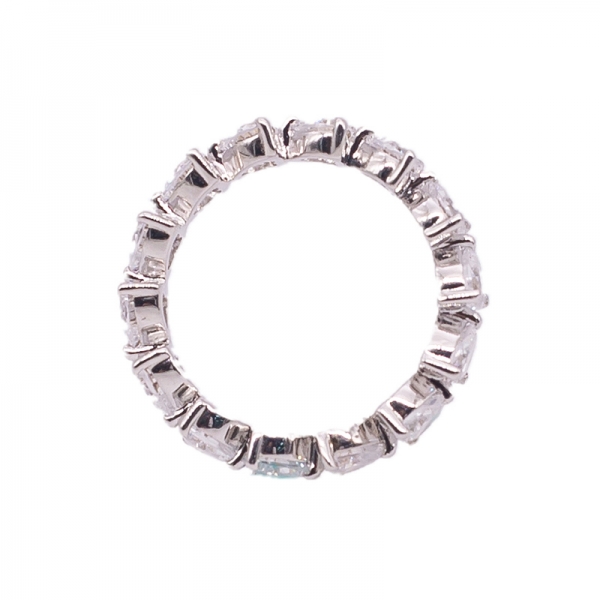 popolare anello a forma di cuore in argento sterling placcato in rodio 