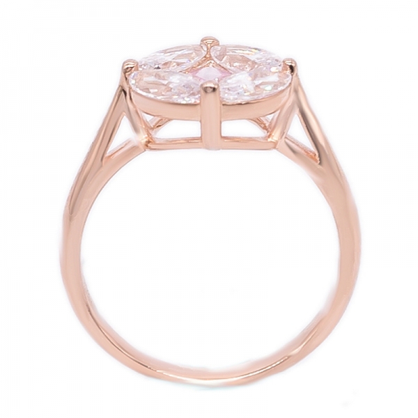 anello in argento 925 placcato oro rosa 