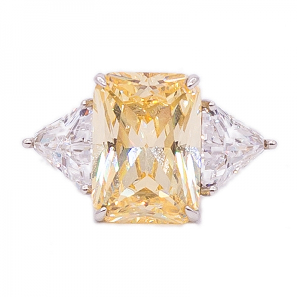 Anello di fidanzamento con diamante giallo 925 per donna 