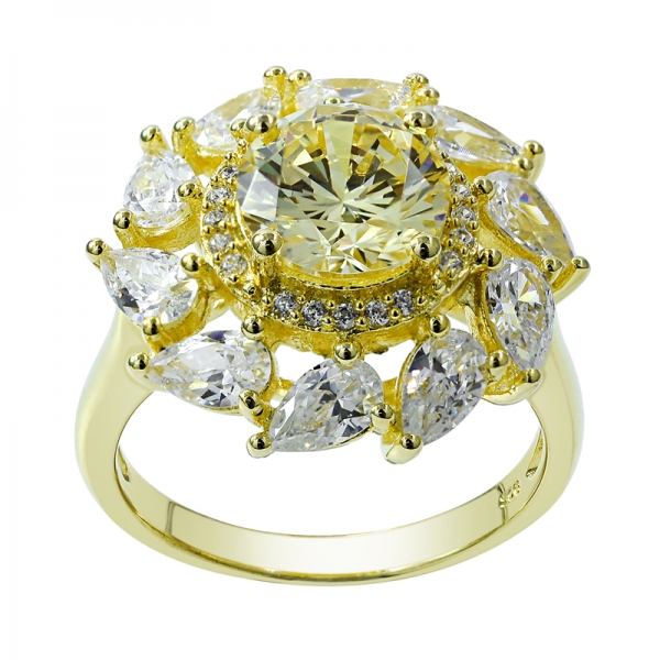 affascinante anello in paraiba 925 placcato argento rodiato 