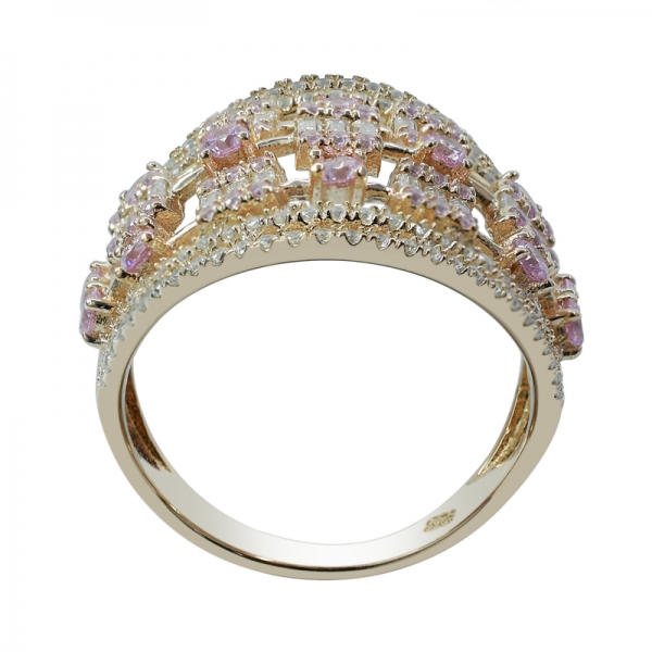 anello in argento placcato oro rosa 