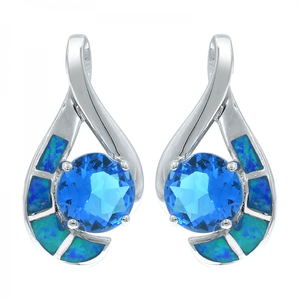 eleganti orecchini in argento 925 con opali 