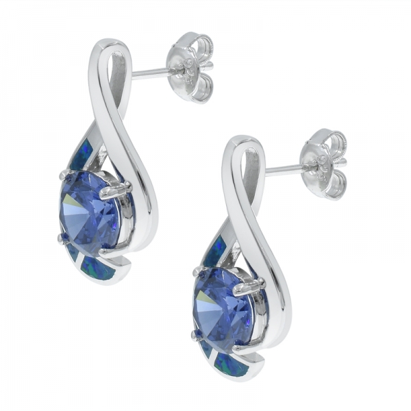 eleganti orecchini in argento 925 con opali 