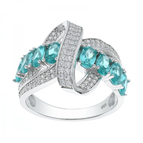 classico anello in argento intrecciato paraiba per donna 