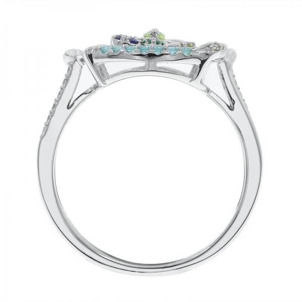 singolo anello in argento 925 paraiba per donna 