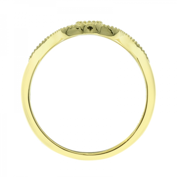 anello in argento placcato oro prezioso per donna 