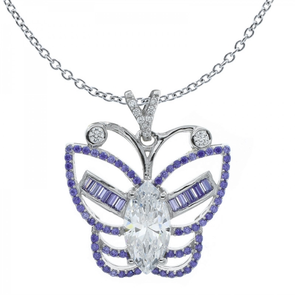 Ciondolo farfalla in argento sterling 925 