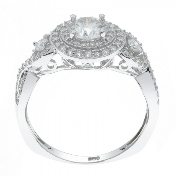 splendore anello da donna in argento sterling 925 con alone 