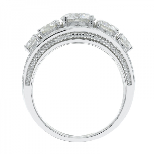 Argento 925 affascinante anello cz bianco 