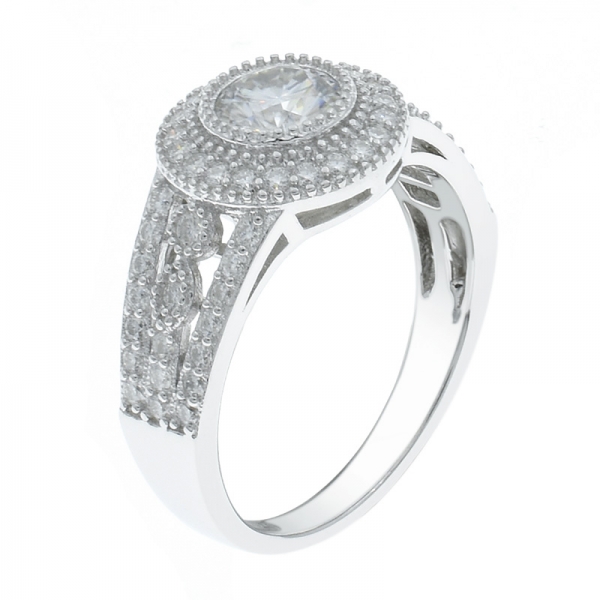 anello vintage in argento 925 rodiato per donna 