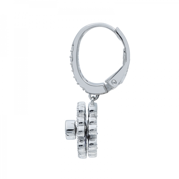 Orecchini spinning floreali in argento sterling 925 