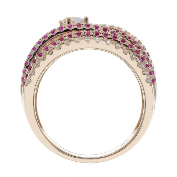 meraviglioso anello multi righe in argento 925 da donna 