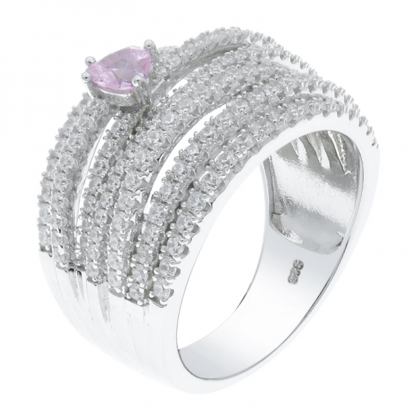 meraviglioso anello multi righe in argento 925 da donna 