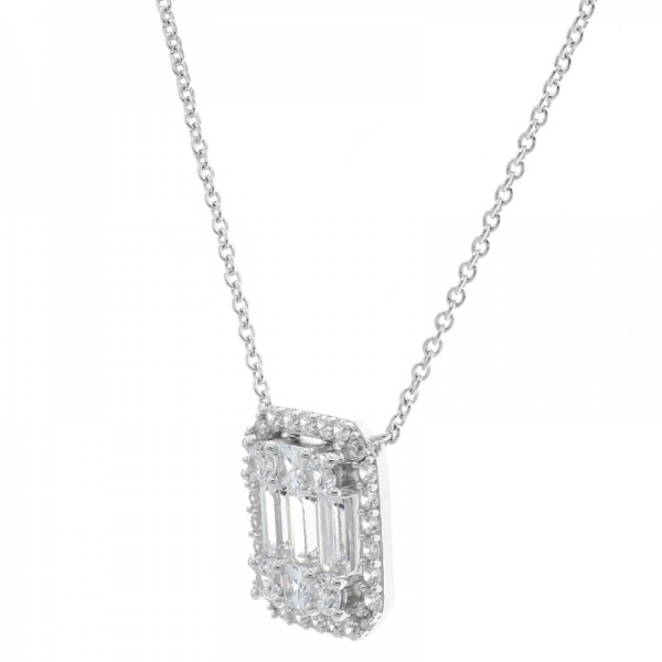 collana di cz bianca in argento sterling 925 all'ingrosso 