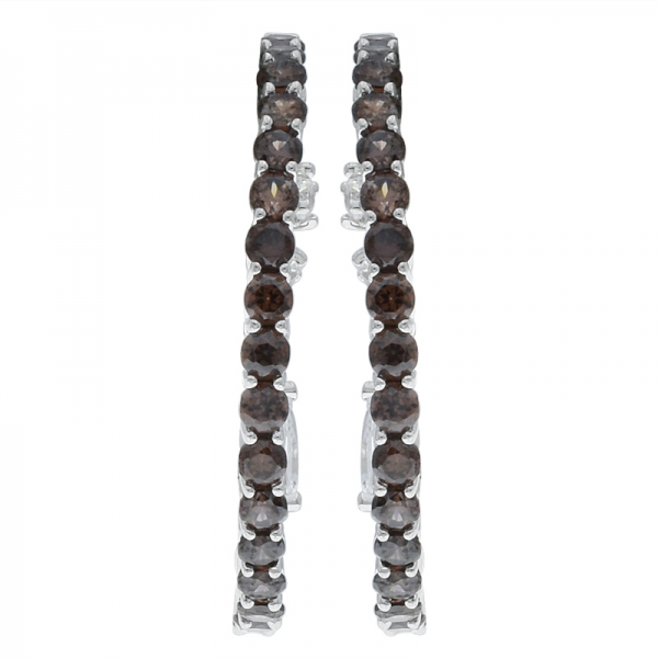 orecchini da sposa in argento sterling moka con zirconi cubici 