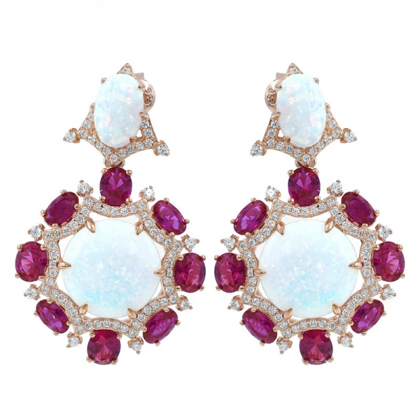 splendore opale 925 orecchini in argento sterling gioielli per donna 