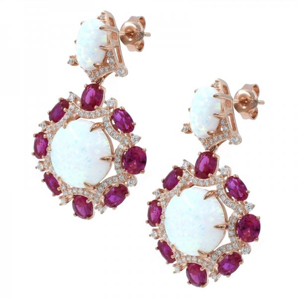 splendore opale 925 orecchini in argento sterling gioielli per donna 