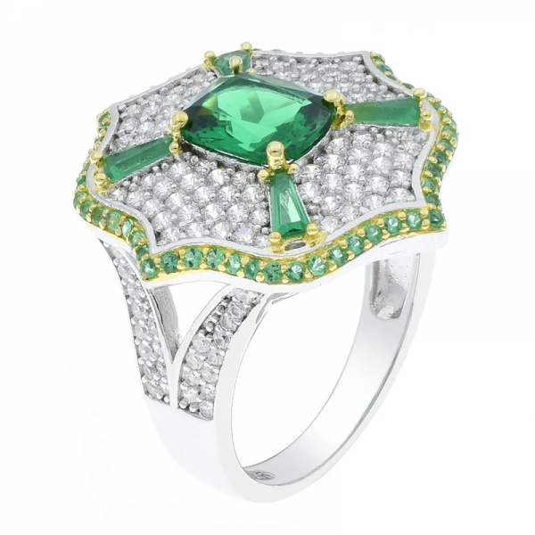 anello di gioielleria nano verde in argento 925 moda moderna 
