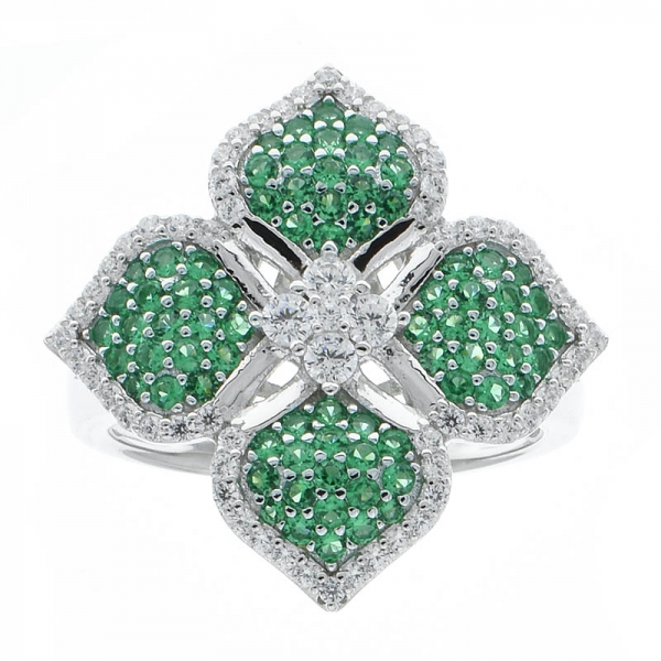 Gioielli in argento 925 con nano trifoglio verde sterling 