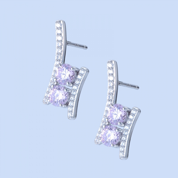 orecchini di gioielli in pietre preziose in argento sterling 925 moda moderna 