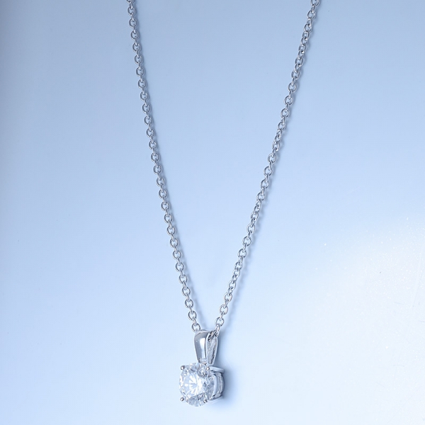 Collana di gioielli solitari in argento sterling 925 per donna 