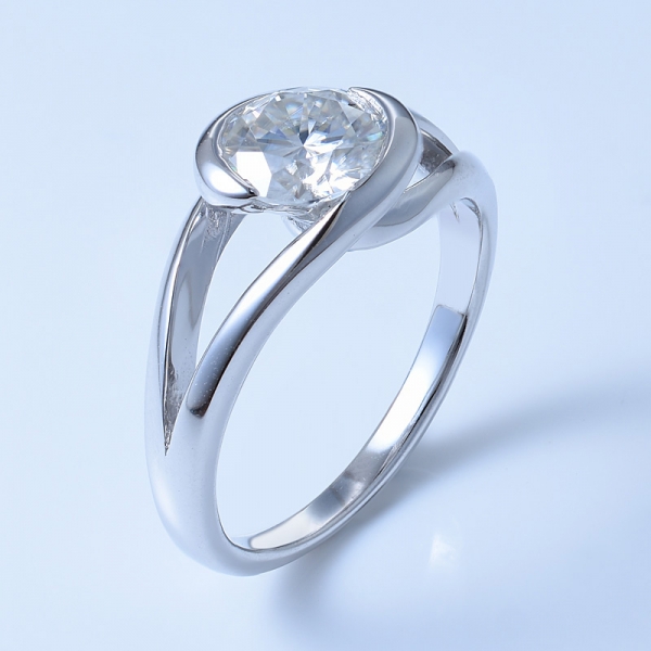 Gioiello con anello di fidanzamento in argento sterling 925 