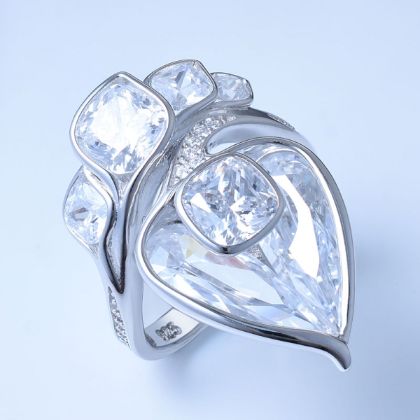 Anello partty design sposa in argento sterling 925 