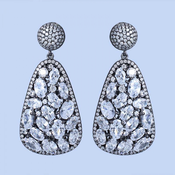 settore di lusso orecchini cubici zircone cristallo cz gioielli per le donne matrimonio india gioielli da sposa 