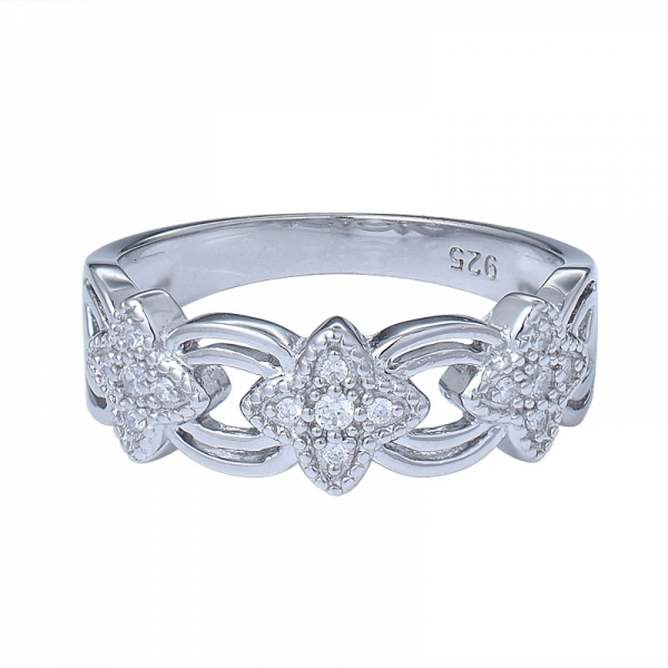 anelli da donna in argento sterling con diamante aaa cz da ballo in pietra 