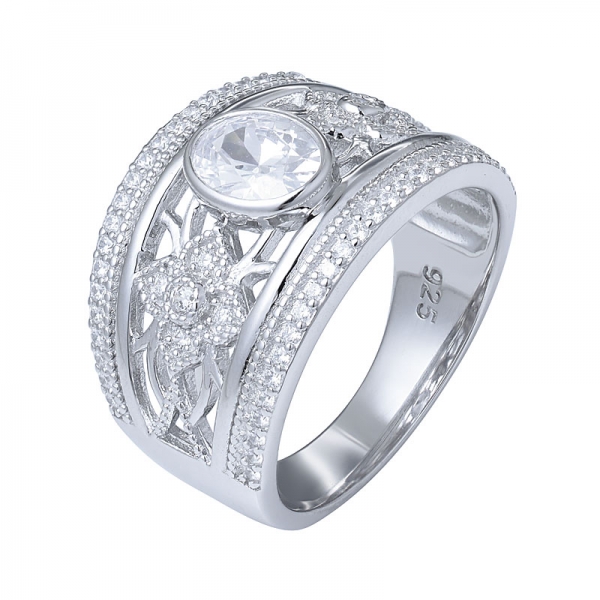 anelli di fidanzamento ovali da 1 ct in cz per donna anello di fidanzamento aureola con zirconi cubici 