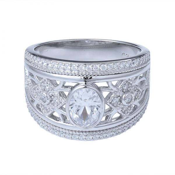 anelli di fidanzamento ovali da 1 ct in cz per donna anello di fidanzamento aureola con zirconi cubici 
