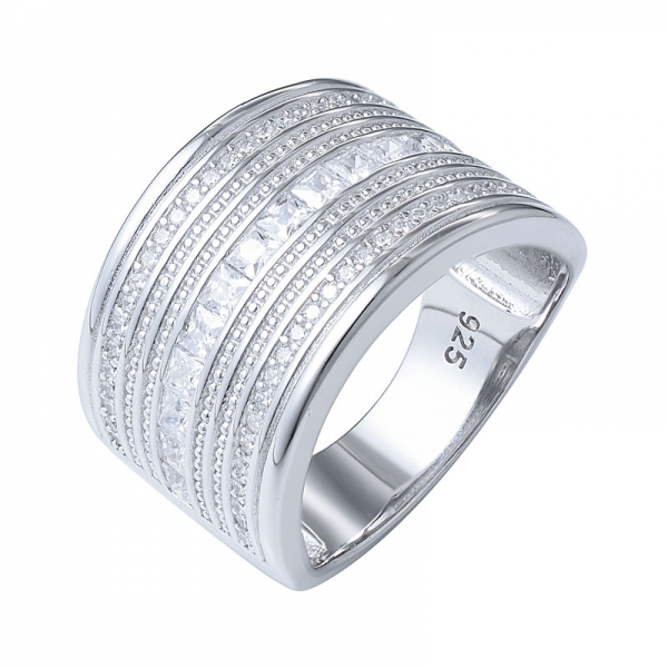 incantevoli e intramontabili anelli in lega di placcatura in oro bianco con zirconi 925 anello di fidanzamento 