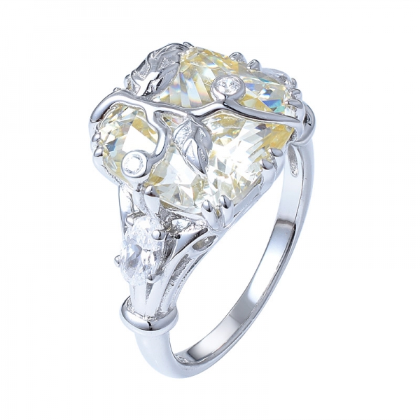 la maggior parte di vendita eton gioielli creati diamante giallo cuhion taglio anello di diamanti 
