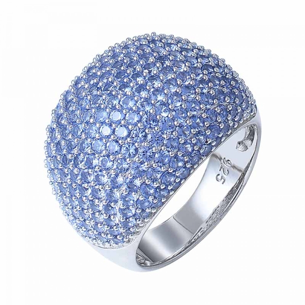 925 argento sterlina piccolo tanzanite blu topazio anelli di fidanzamento 