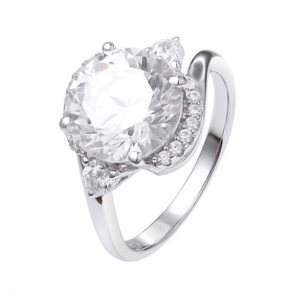 Produttore di vendita diretta anello in argento cz anelli di nozze donne 
