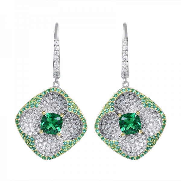 semi joias orecchini personalizzati cuscino emerald flower jewelry set 