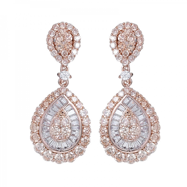 Di alta qualità in oro rosa fascino orecchino d'Argento Set vendendo bene in Medio Oriente 