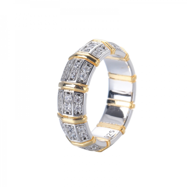 lab ha creato lo smeraldo E oro giallo zaffiro e rodio su anello in argento sterling 