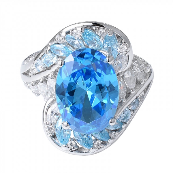 produttore di anelli a punta di apatite blu in argento sterling 925 all'ingrosso 