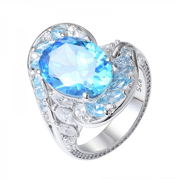 produttore di anelli a punta di apatite blu in argento sterling 925 all'ingrosso 